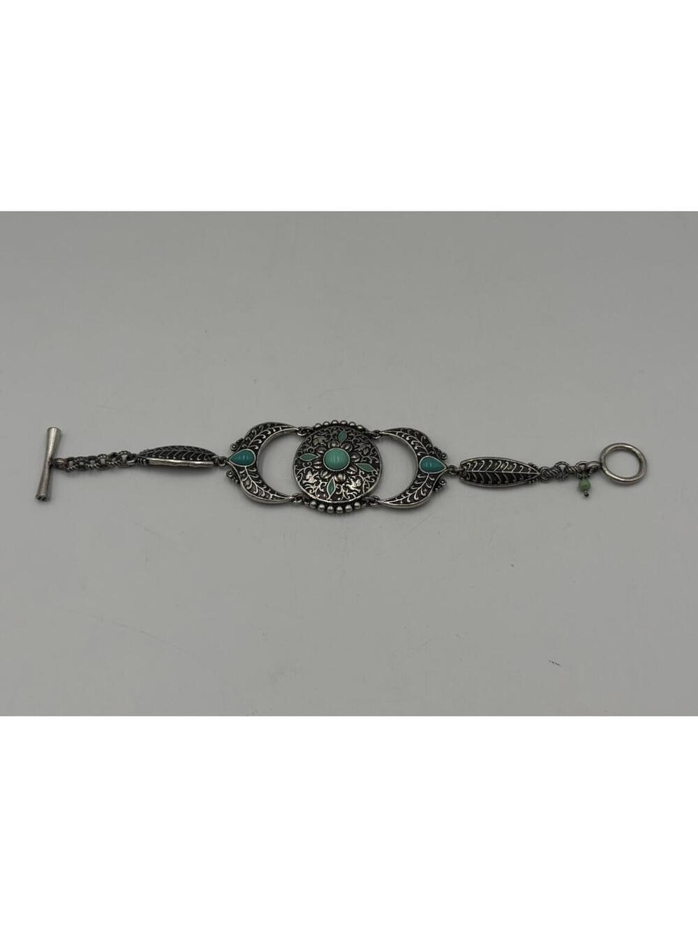 Lucky Brand Silver Tone Faux Turquoise Stone Bracelet